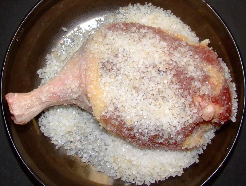 cuisse de canard gras au gros sel
