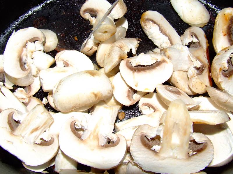 cuisson des champignons de paris émincés