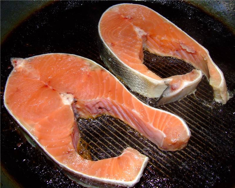 cuisson des darnes de saumon